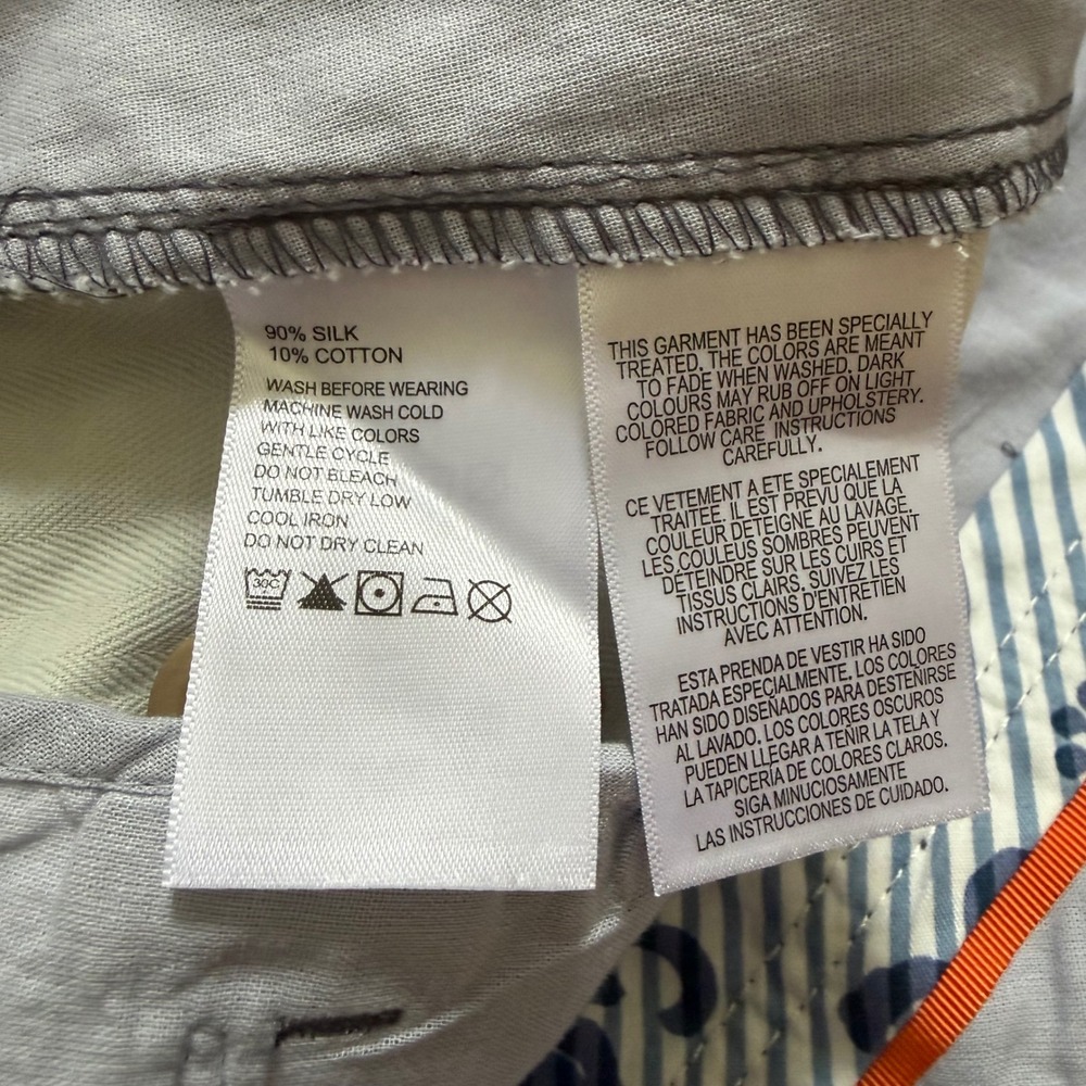 Tommy Bahama Havana Herringbone Shorts Mens 38 Ink Grey Silk Cotton T817036 NWT - Picture 4 of 8